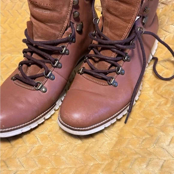 Cole Haan Men's Brown Leather Boots Size 12 - Picture 5 of 5